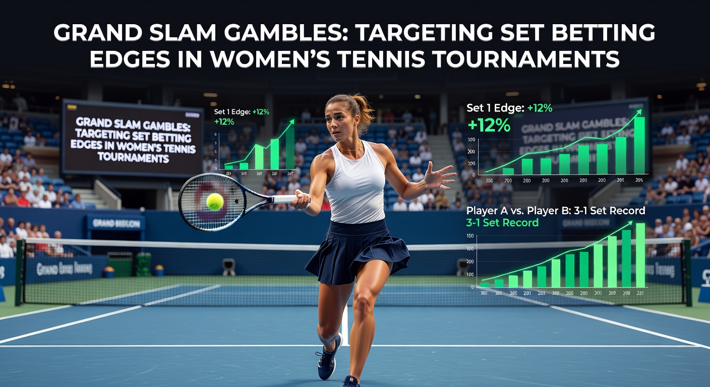 Intense women's doubles match at a Grand Slam tournament, with players lunging for a volley under stadium lights