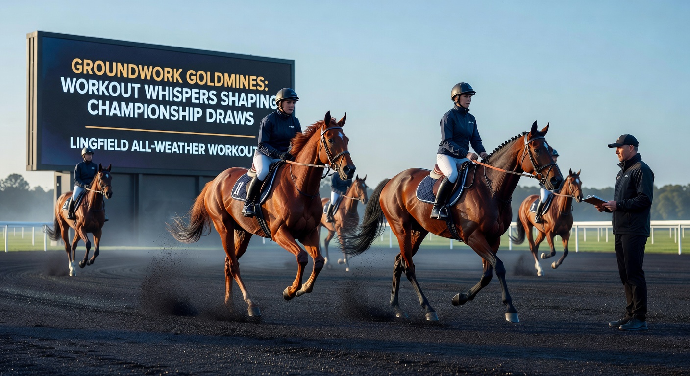 Close-up of a jockey urging a horse forward during a high-speed workout on Dubai's sun-baked gallops, dust kicking up behind