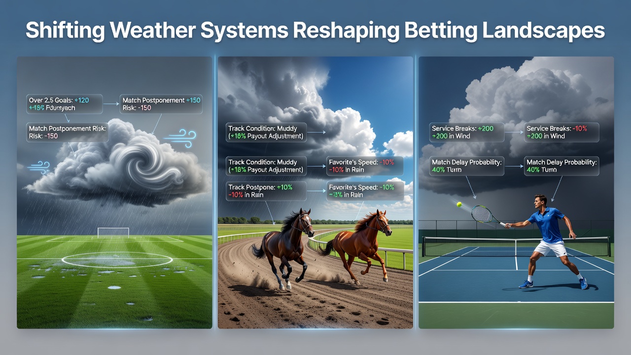 Racetrack surface changes and tennis court conditions under varying summer weather