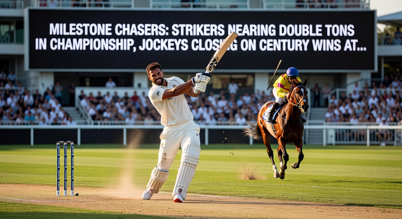 Jockey Oisin Murphy urging his mount toward the finish line at Doncaster racecourse under spring sunlight