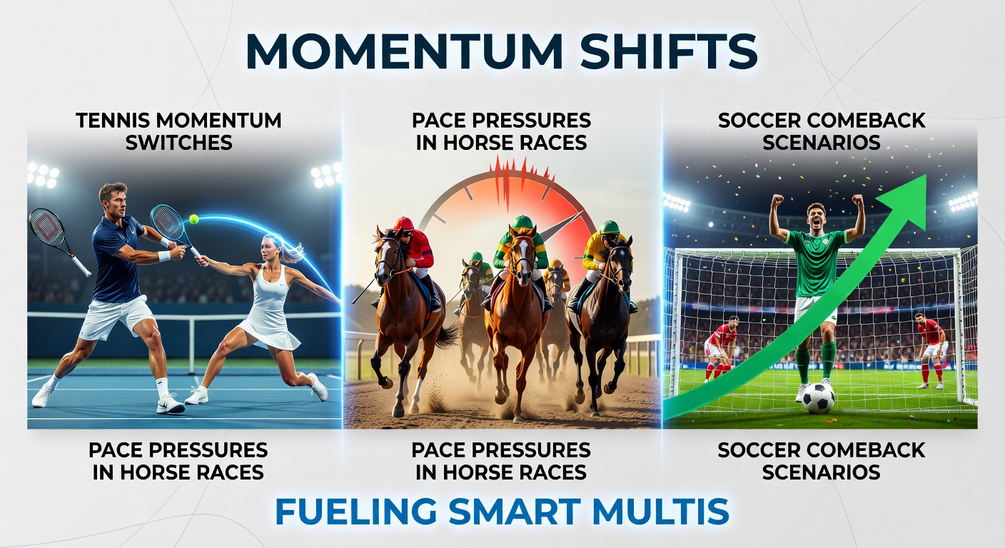 Dynamic tennis rally capturing a sudden momentum switch mid-match, with players locked in intense exchange