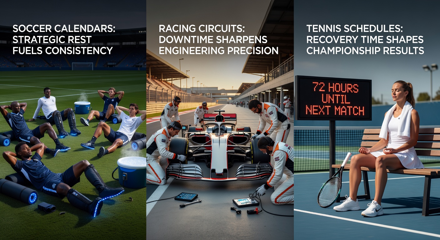 Athletes resting between intense matches and races during packed 2026 schedules
